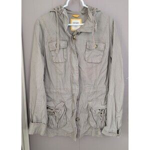 Old Navy Womens Army Khaki Cargo Jacket Coat - Size Tall Large